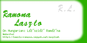 ramona laszlo business card